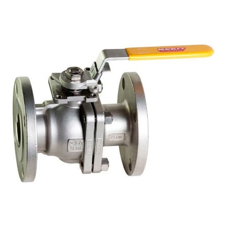 3 In. Stainless Steel Flanged Full Port Ball Valve - 2 Piece - Direct Mount - 300 PSI